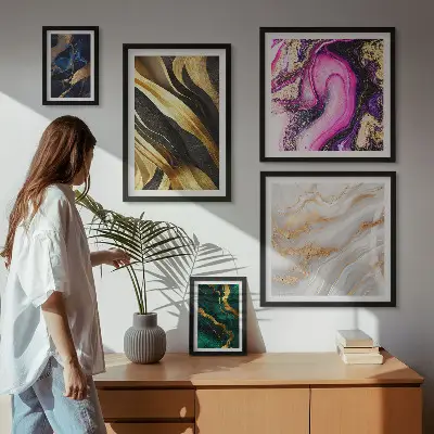 Poliptih Apstraktni moderni uzorci u okviru