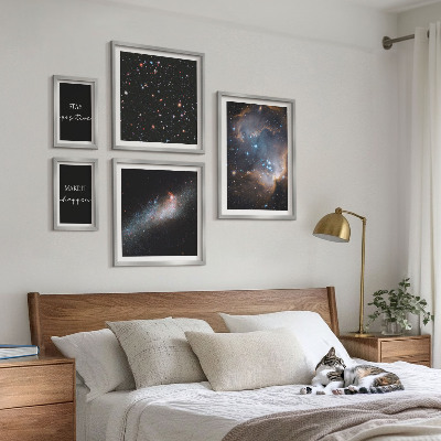 Set slika iznad kauča Motivacija kozmičkih inspiracija
