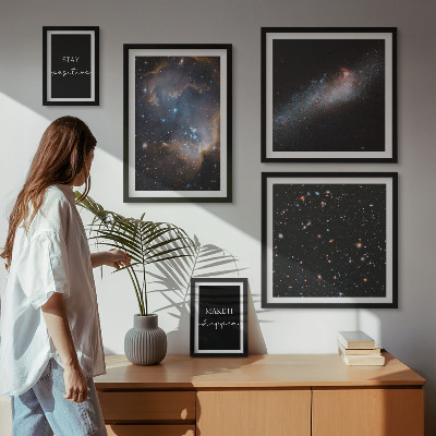 Set slika iznad kauča Motivacija kozmičkih inspiracija