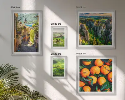 Šarmantni ruralni krajolici set od 5 slika u okviru