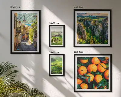 Šarmantni ruralni krajolici set od 5 slika u okviru
