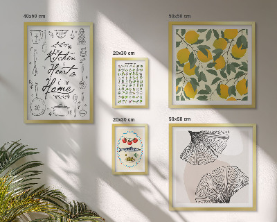 Set 5 slika u okviru Elegantne inspiracije za kuhinju