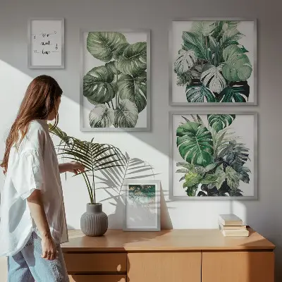 Poliptih Moderne biljne inspiracije u okviru