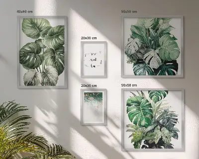 Poliptih Moderne biljne inspiracije u okviru