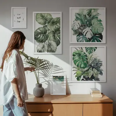 Poliptih Moderne biljne inspiracije u okviru