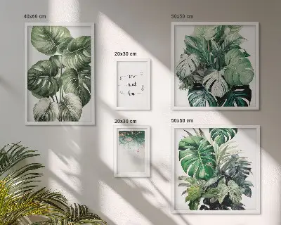 Poliptih Moderne biljne inspiracije u okviru