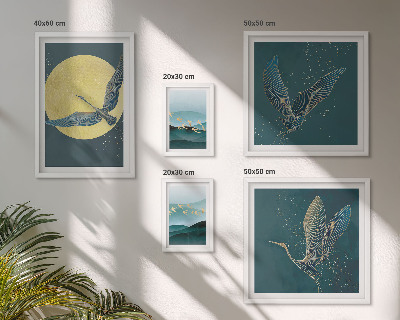 Set 5 slika u okviru Pejzaži ptice noćno nebo