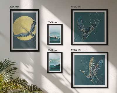 Set 5 slika u okviru Pejzaži ptice noćno nebo