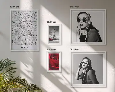Set od 5 slika u okviru sa motivima pariške mode