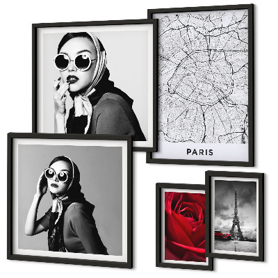 Set 5 slika u okviru Elegantni detalji pariške mode