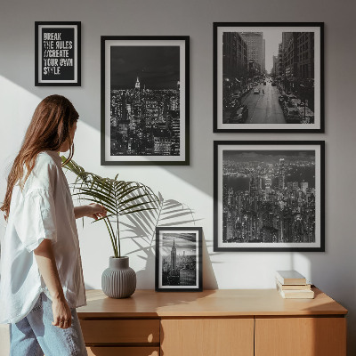 Poliptih u okviru Crno-bijeli pogledi na New York City