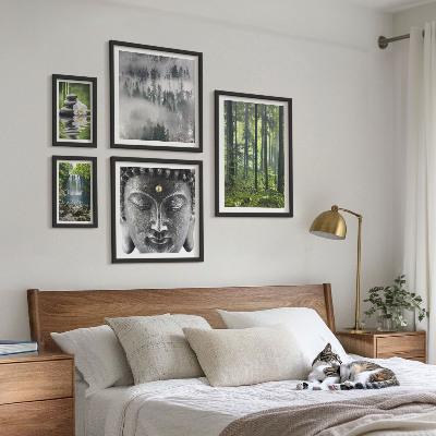 Set slika iznad kauča Opuštajuće zen prirodne teme