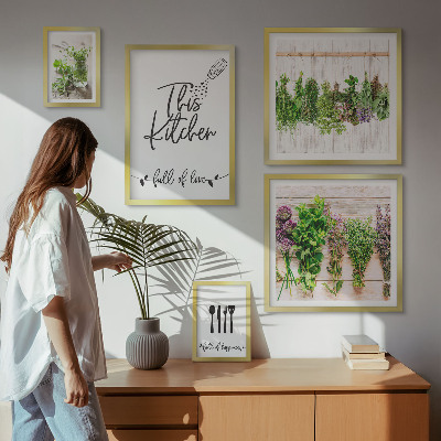 Set slika iznad kauča Rustikalne biljne inspiracije
