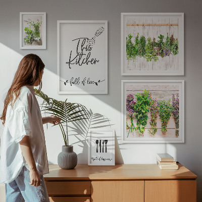 Set slika iznad kauča Rustikalne biljne inspiracije