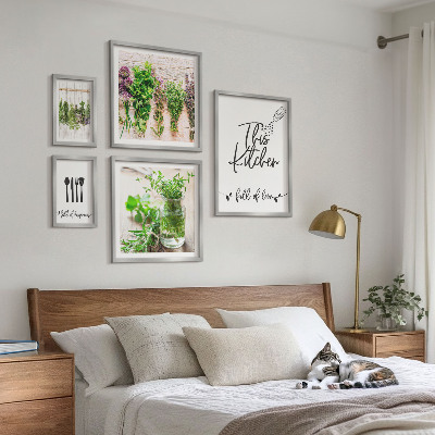 Set 5 slika u okviru Kuhinjsko bilje i kuhanje