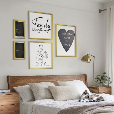 Set slika iznad kauča Obiteljske vrijednosti, ljubav, bliskost
