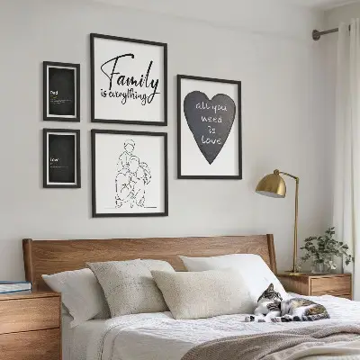 Set slika iznad kauča obiteljske vrijednosti, ljubav i bliskost