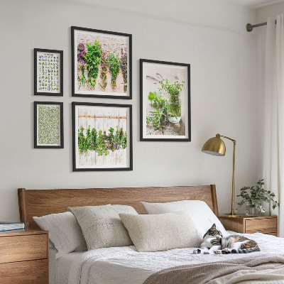 Set slika iznad kauča Inspiracije za ukrašavanje biljem