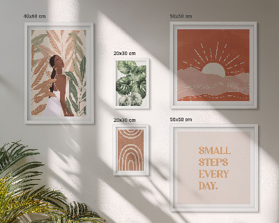 Poliptih u okviru Biljni motiv u boho stilu