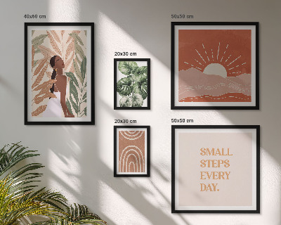 Poliptih u okviru Biljni motiv u boho stilu