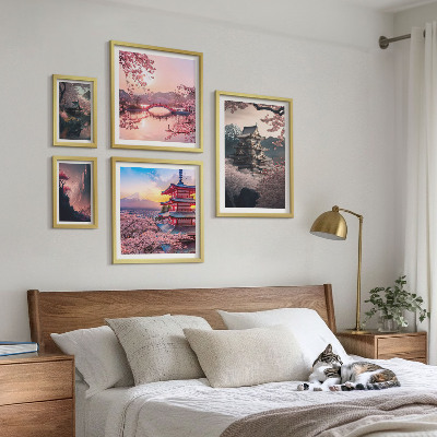 Set 5 slika u okviru Japanski krajolici s trešnjama