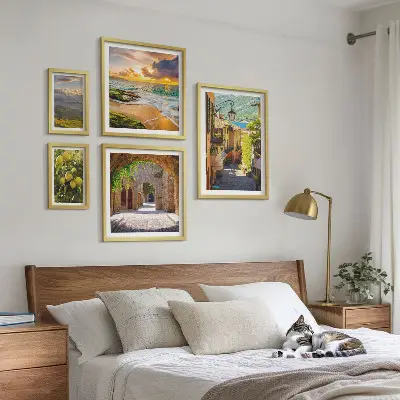 Set slika za iznad kauča motivi šarmantnih ulica i krajolika