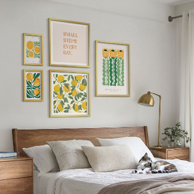 Set 5 slika u okviru Pozitivni slogani o cvijeću i citrusima