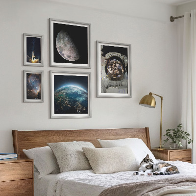 Set slika iznad kauča Svemirska otkrića astronauta