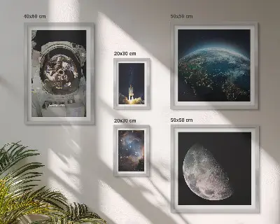 Set slika Svemirska otkrića astronauta za iznad kauča