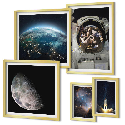 Set slika iznad kauča Svemirska otkrića astronauta