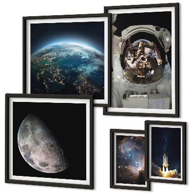 Set slika iznad kauča Svemirska otkrića astronauta
