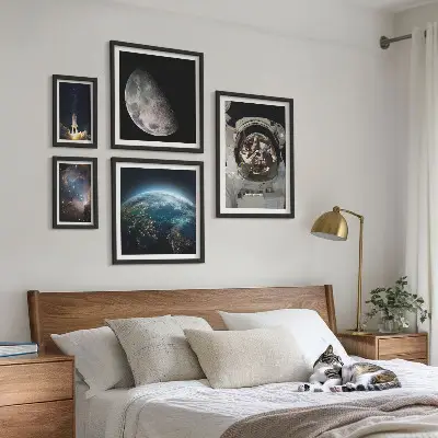 Set slika Svemirska otkrića astronauta za iznad kauča