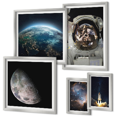 Set slika iznad kauča Svemirska otkrića astronauta