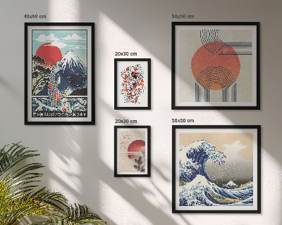 Set slika iznad kauča Valovi japanskih umjetničkih motiva
