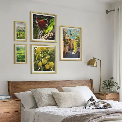 Set 5 slika u okviru očaravajući pejzaži Toskane
