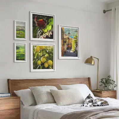 Set 5 slika u okviru očaravajući pejzaži Toskane