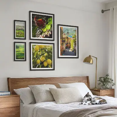 Set 5 slika u okviru očaravajući pejzaži Toskane