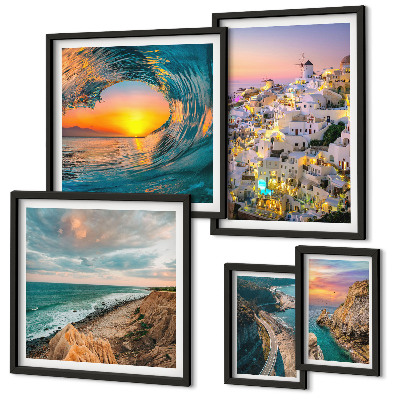 Set slika iznad kauča Primorski krajolici i plaže