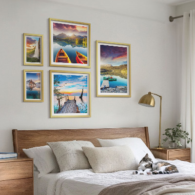 Set slika iznad kauča Krajolici slapova jezera