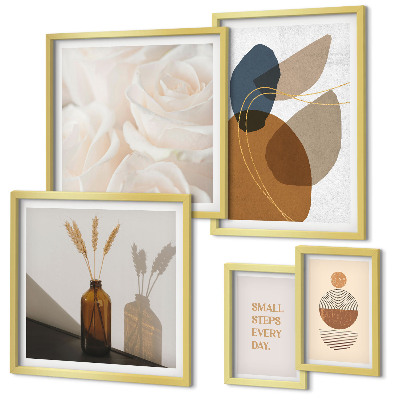 Set slika iznad kauča Boho biljni ukrasi
