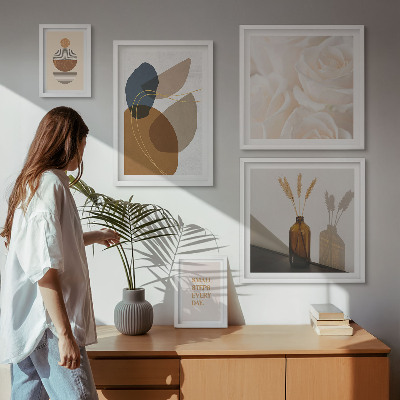 Set slika iznad kauča Boho biljni ukrasi