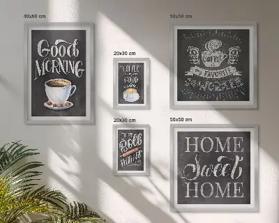 Rustikalne inspiracije za kavu set od 5 slika u okviru
