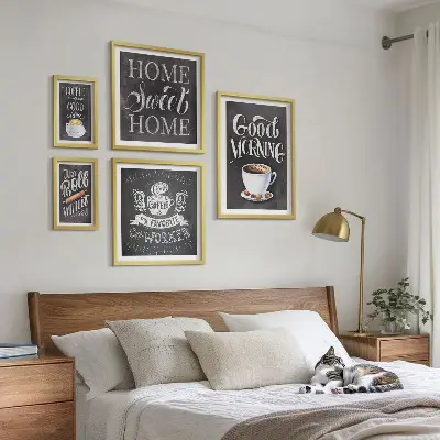 Rustikalne inspiracije za kavu set od 5 slika u okviru
