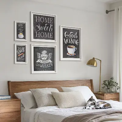 Rustikalne inspiracije za kavu set od 5 slika u okviru