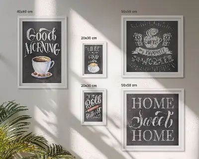 Rustikalne inspiracije za kavu set od 5 slika u okviru