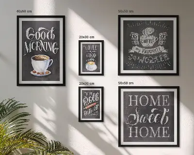 Rustikalne inspiracije za kavu set od 5 slika u okviru