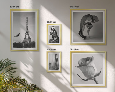 Set slika iznad kauča Elegantni crno-bijeli Pariz