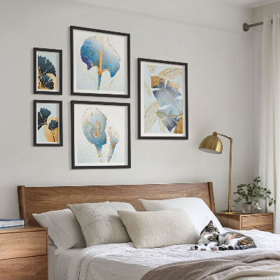 Set 5 slika u okviru Moderni biljni motivi