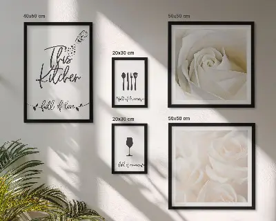 Set slika s biljnim motivima elegantna dekoracija za kuhinju iznad kauča