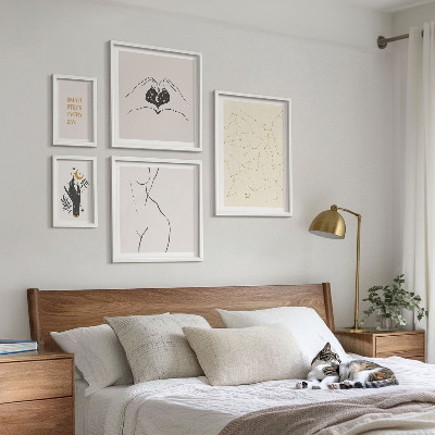 Set slika iznad kauča Minimalistički svemirski motivi